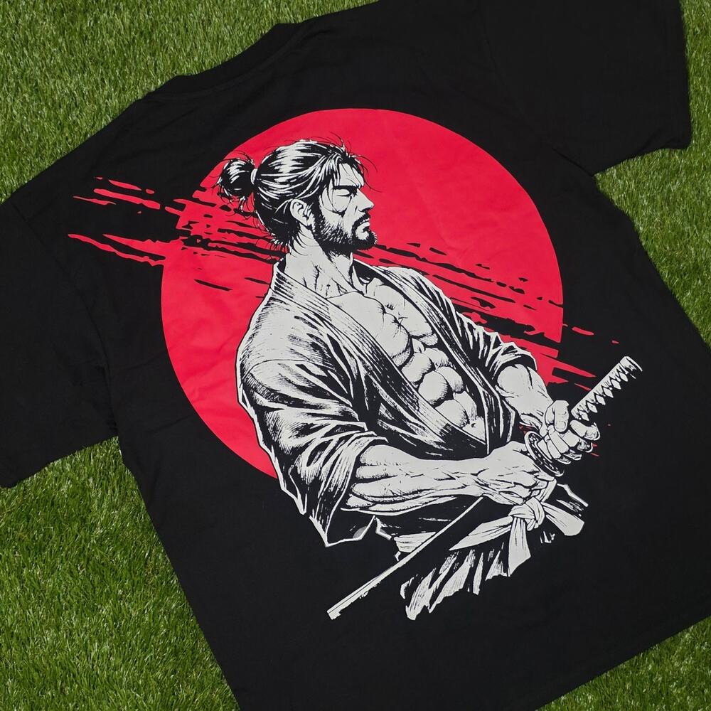 BrandMakers Ikigai Samurai Your Mindset Creates Your Reality Graphic Tee Sz L